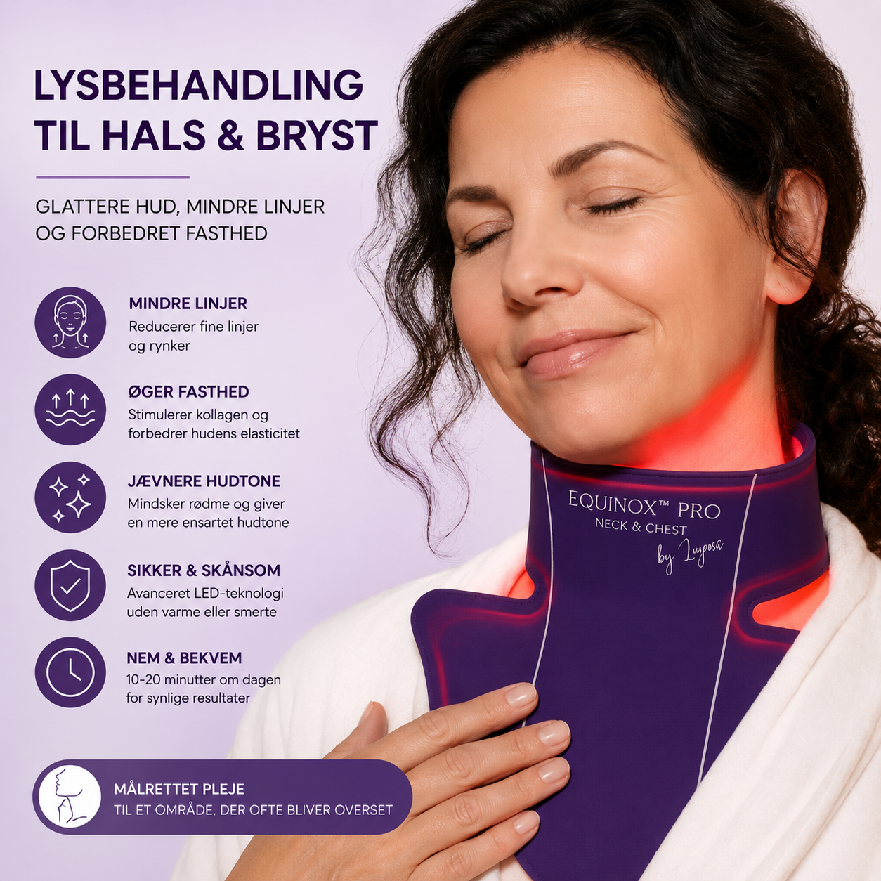 PRO LED Maske by Lynoie – Duo til Ansigt, Hals & Bryst